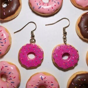 Pink Donut Earrings